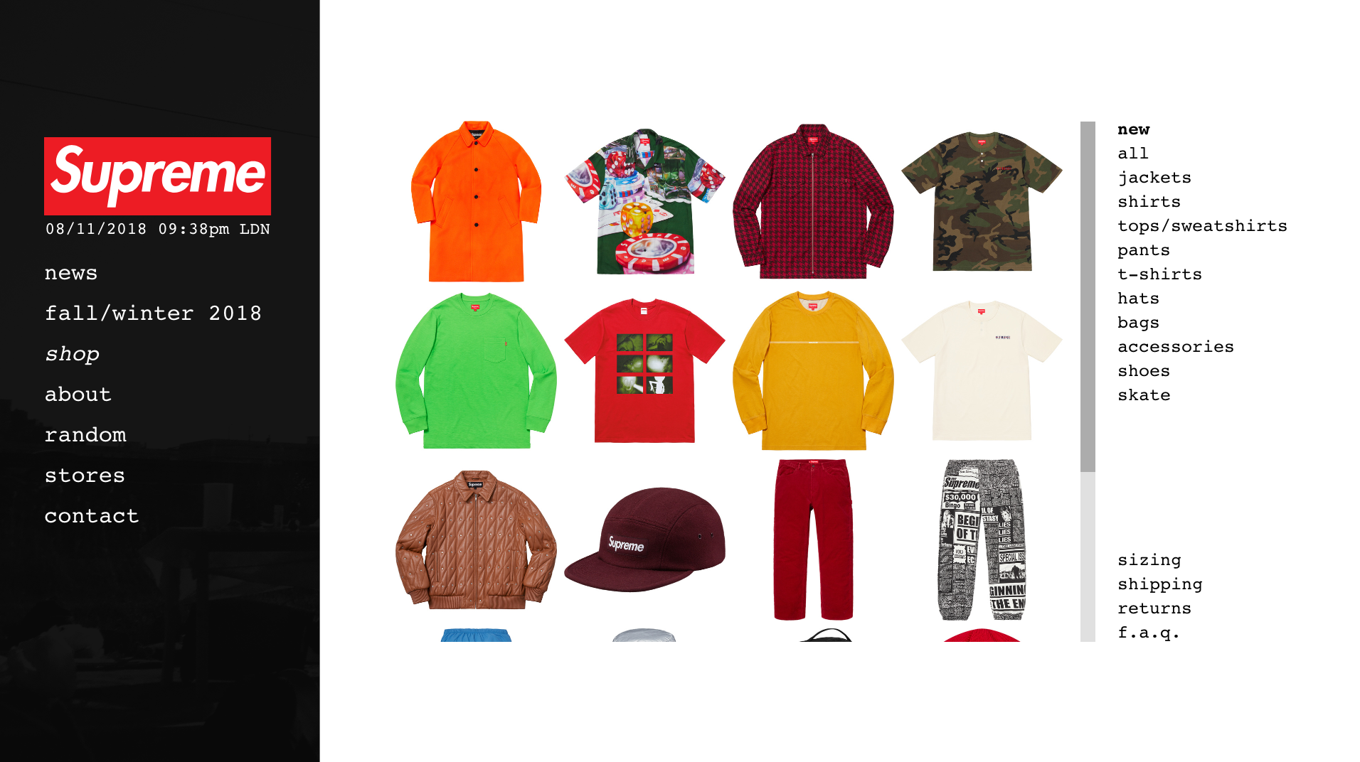 Supreme drop 2024 list 2018